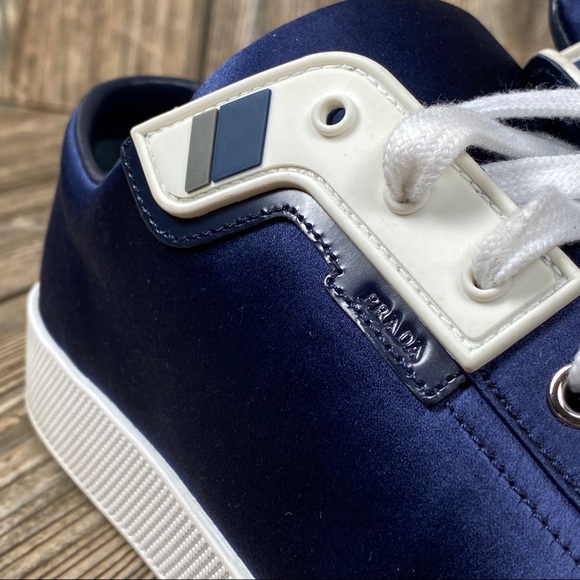 COPY - Prada Satin Low Top Textured Cap Platform Sneakers - Picture 8 of 14